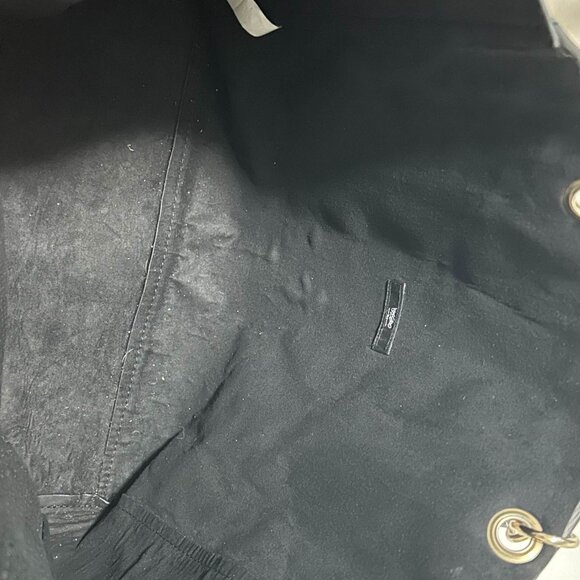 Mossimo - Black Perforated Leather Tote Bag with Shoulder Straps - Picture 3 of 4